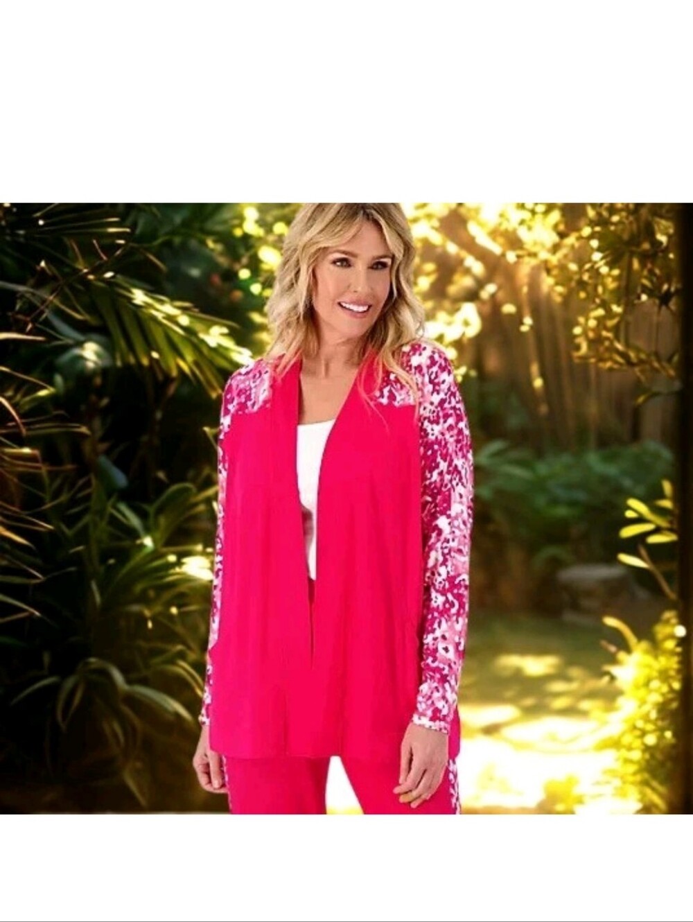 Isaac Mizrahi Live Soho French Terry Open-Front Cardigan Sz Large